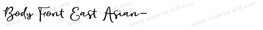 Body Font East Asian字体转换